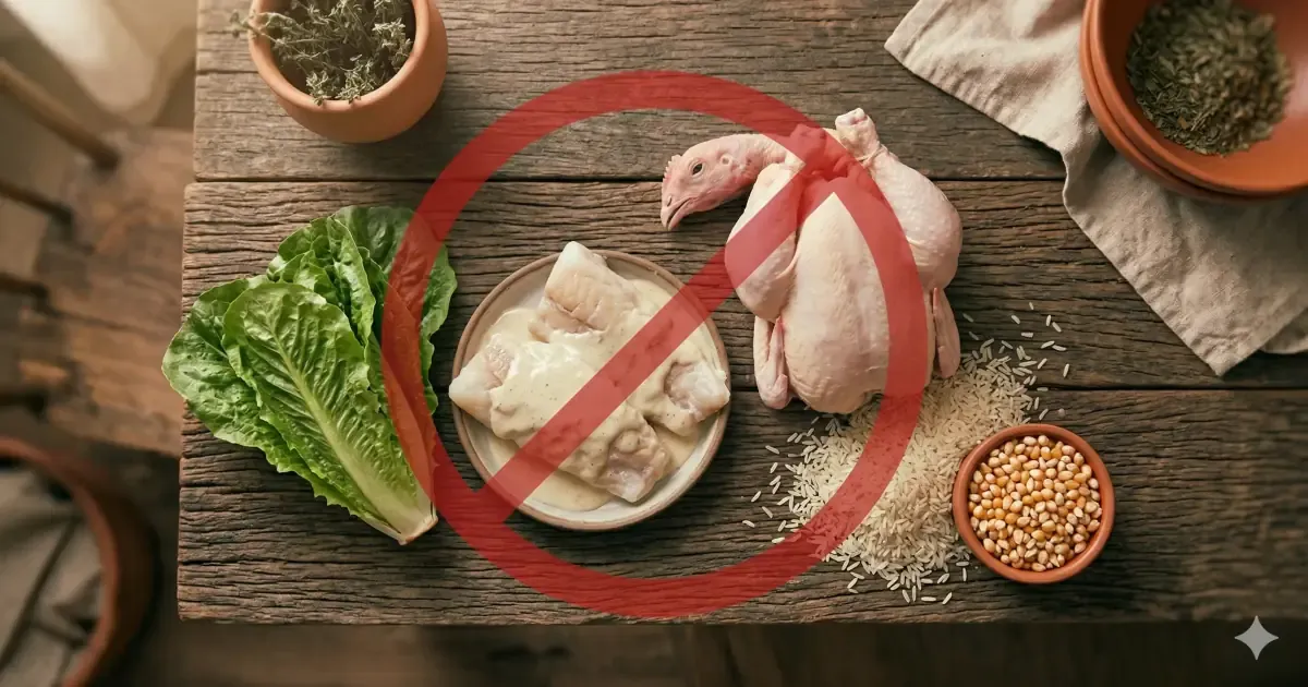 Air fryer basket with a warning symbol overlay